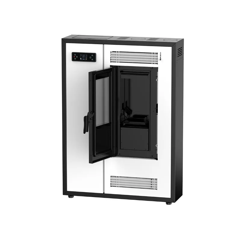 KM0802E Moderner, hocheffizienter, schlanker, rauchfreier Biomasse-Holzpelletofen mit WLAN für den 2-Raum-Einsatz