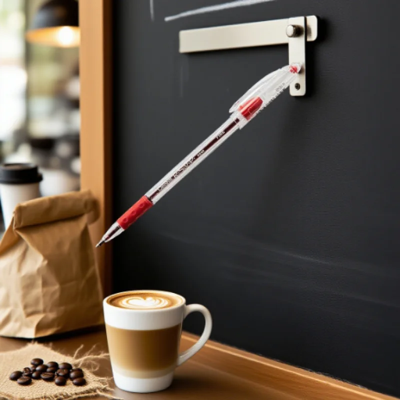 0.7mm Fine Point Ballpoint Pens - 2 with Comfortable Feel & Red Ink