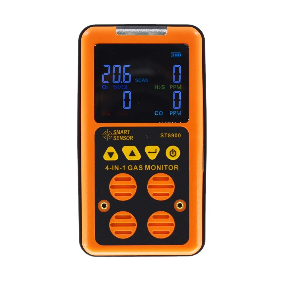 

ST8900 4 in 1 Gas detector Alarm O2 CO H2S LEL Test Oxygen Carbon monoxide Hydrogen sulfide Combustible gas Measurement