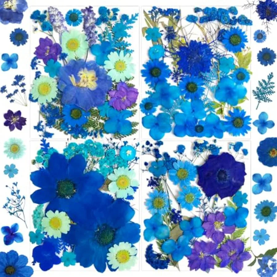 94Pcs Dried Pressed Flowers for Resin Molds, Assorted Real Natural Bulk Dry Floral for DIY Art Crafts, Epoxy Jewelry, Candle, S