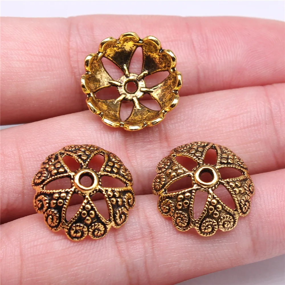 10PCS 19x19x6mm 1.8g Bead Cap Flower Holder Large Flower Holder Alloy Handmade Hanging