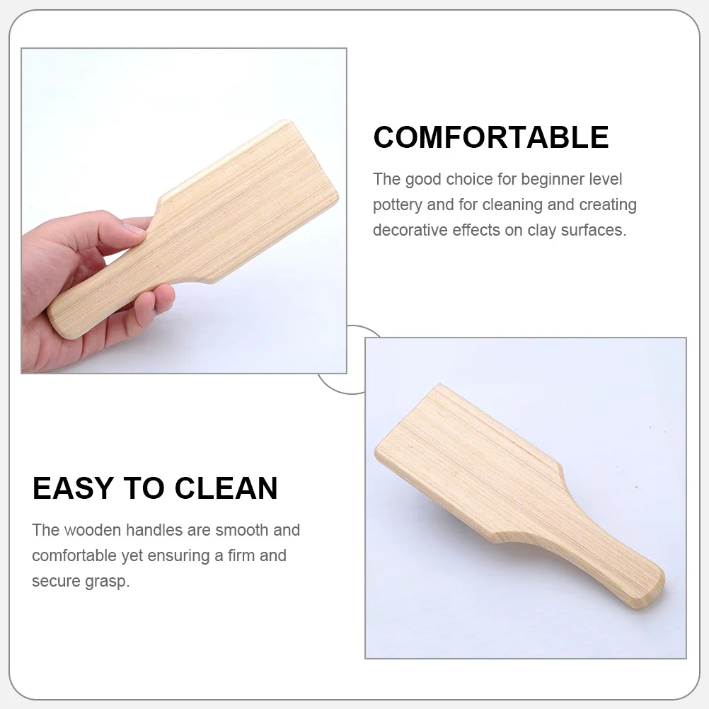 4 Pcs Clay Wood Clapper Mason Pottery Accessories Crafting Tool Modeling Tools Paddle