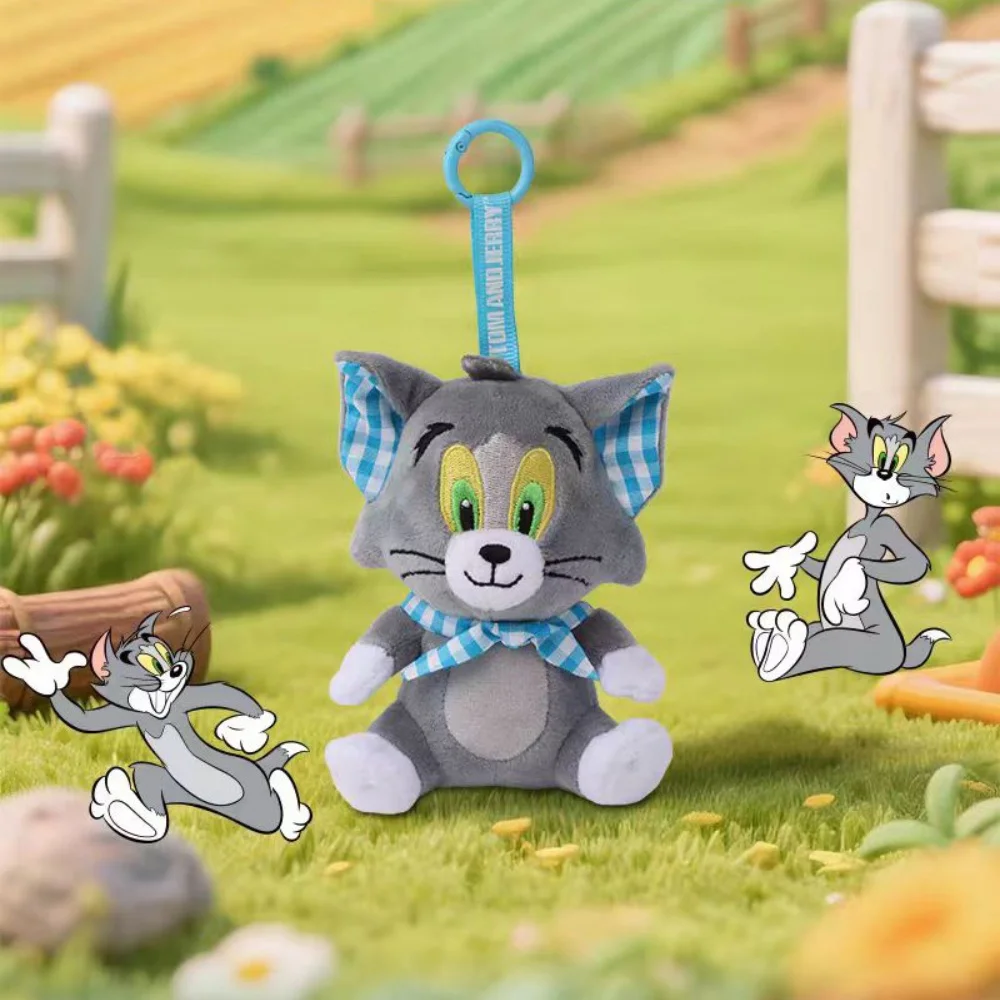 Echte Tom en Jerry pluche pop sleutelhanger Kawaii Anime karakter cartoon poppen speelgoed rugzak decoratieve accessoires meisjes geschenken