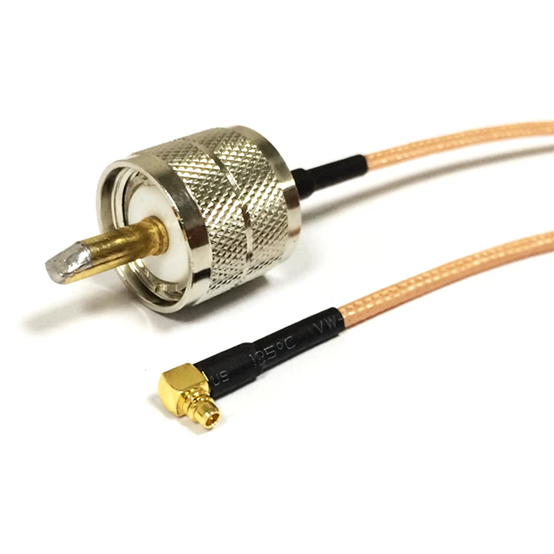 

UHF Male Female PL259 SO239 to MMCX Right Angle RF Pigtail Cable Adapter RG316 15cm 6" Wholesale New