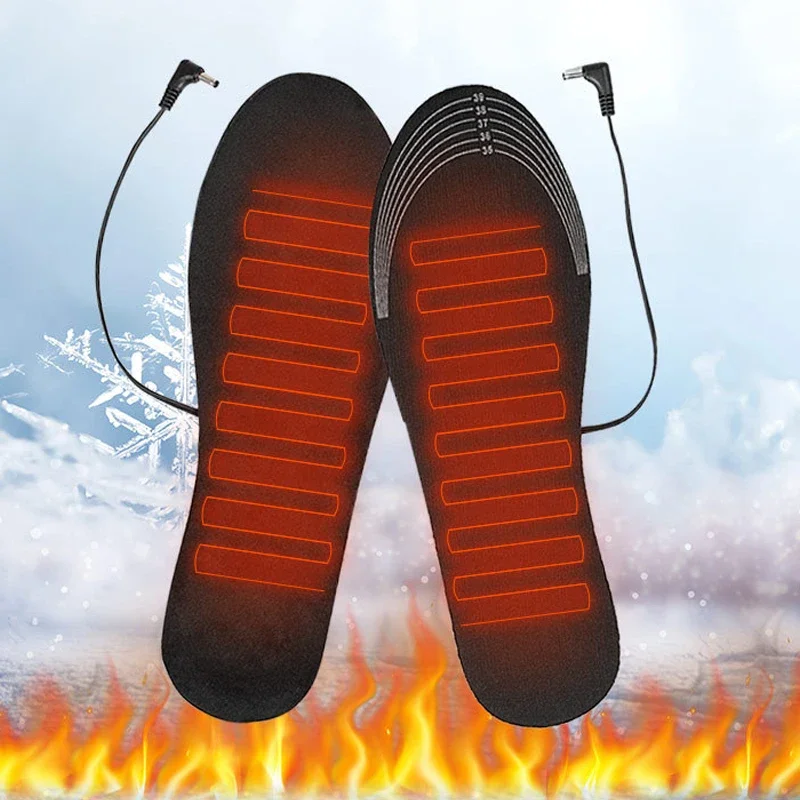 Insoles Heated USB Electric Foot Warming Pad Feet Warmer Pad Mat Winter Outdoor Sports Heating Insoles Winter Warm For Skiing