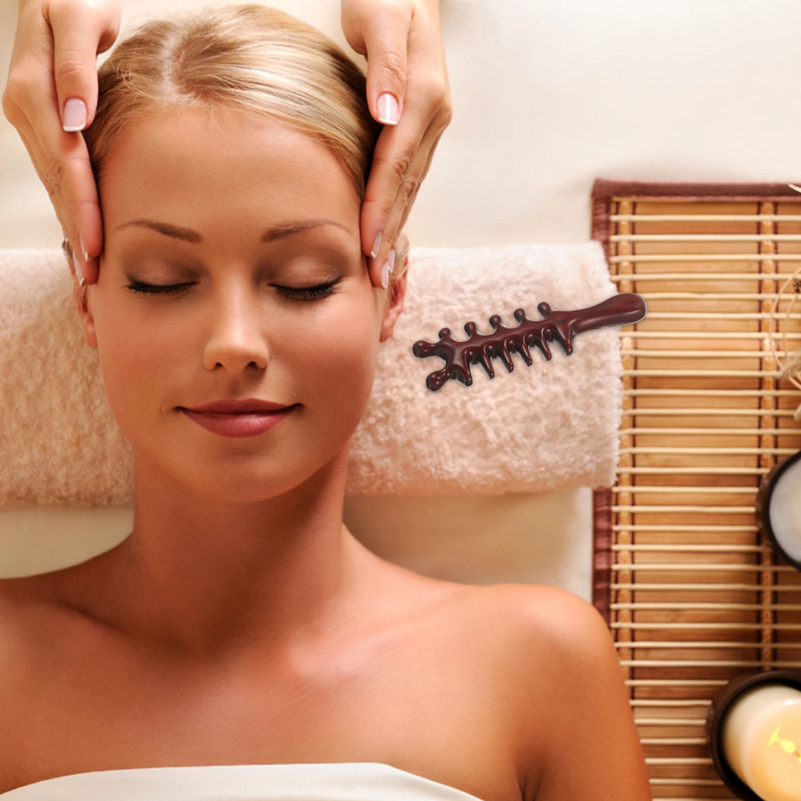 

Sandalwood Beauty Sheep Hair Massage Comb 17Cm Wide Tooth Comb for Scalp Care Blood Circulation Relaxation Meridian Stimulation