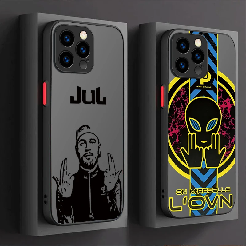 Coque Rappeur JuL C'est Pas Des Lol pour IPhone 17 Air 15 16E 16 Plus 14 13 12 11 Pro Max XR X XS Max SE 2020, couverture complète antichoc
