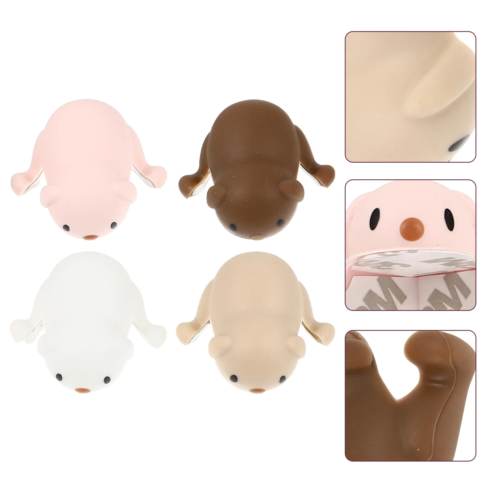 

4Pcs Children Safety Bumper Guards High Elasticity Cartoon Animal Baby Corner Protectors Table Home Necessity