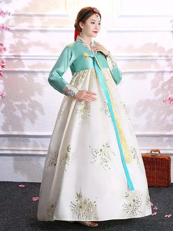 Traditional Korean Clothing Wedding Dress Hanbok Dress for Women Ancient Palace Robe V-neck National Performance Asien Style 한복