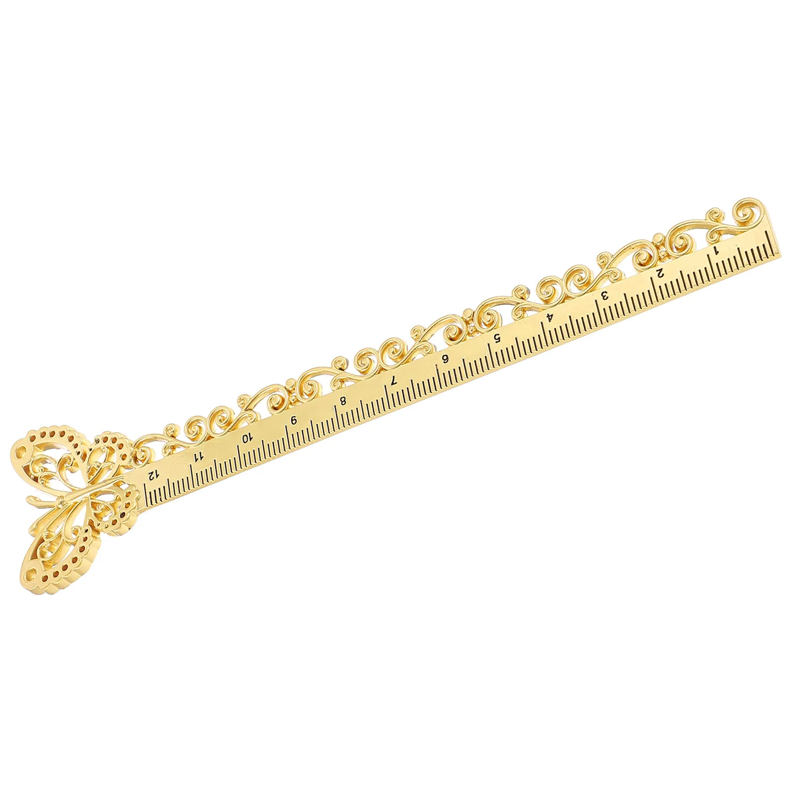 Alloy Bookmark Ruler Hollow Metal Design Multi Functional Student Stationery Reading Ruler Decorative Book Mark Office School
