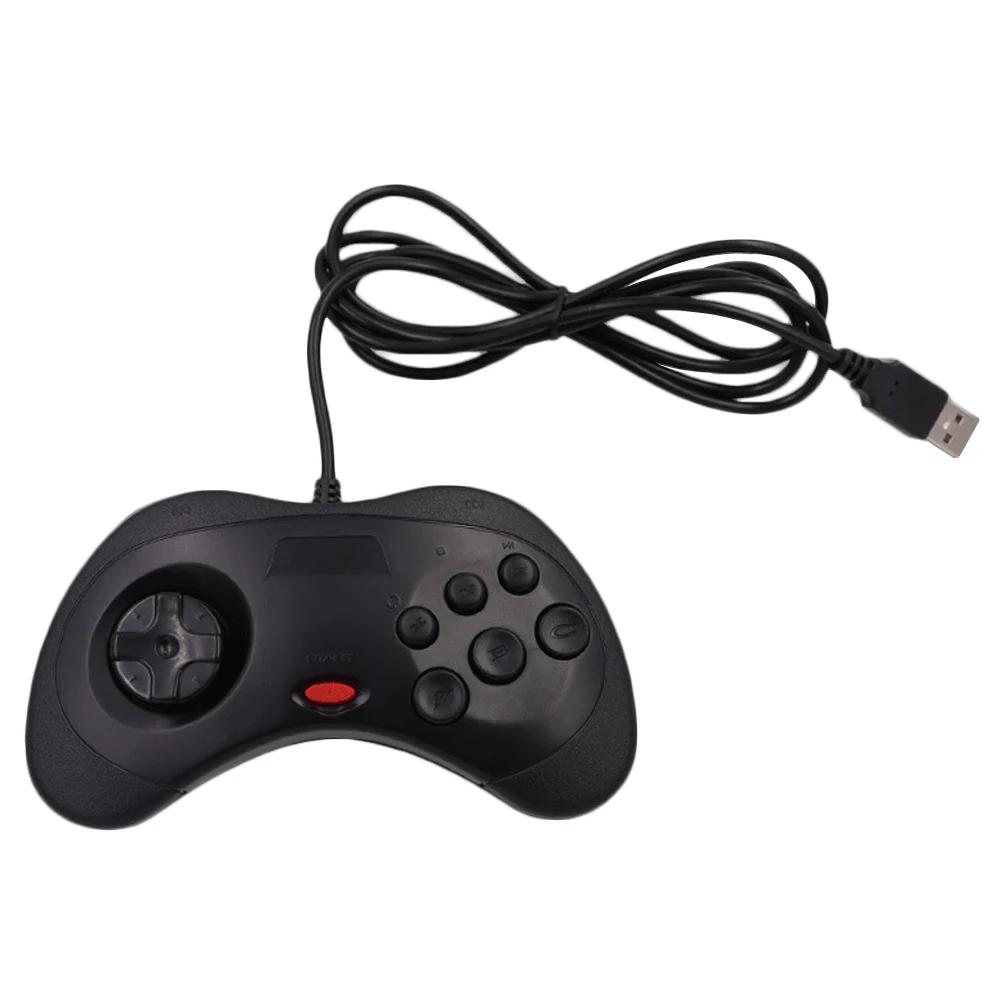 6 أزرار USB السلكية غمبد JoyPad عصا التحكم أذرع التحكم في ألعاب الفيديو ل Sega لنظام زحل نمط للكمبيوتر لوحدة تحكم ألعاب ماك