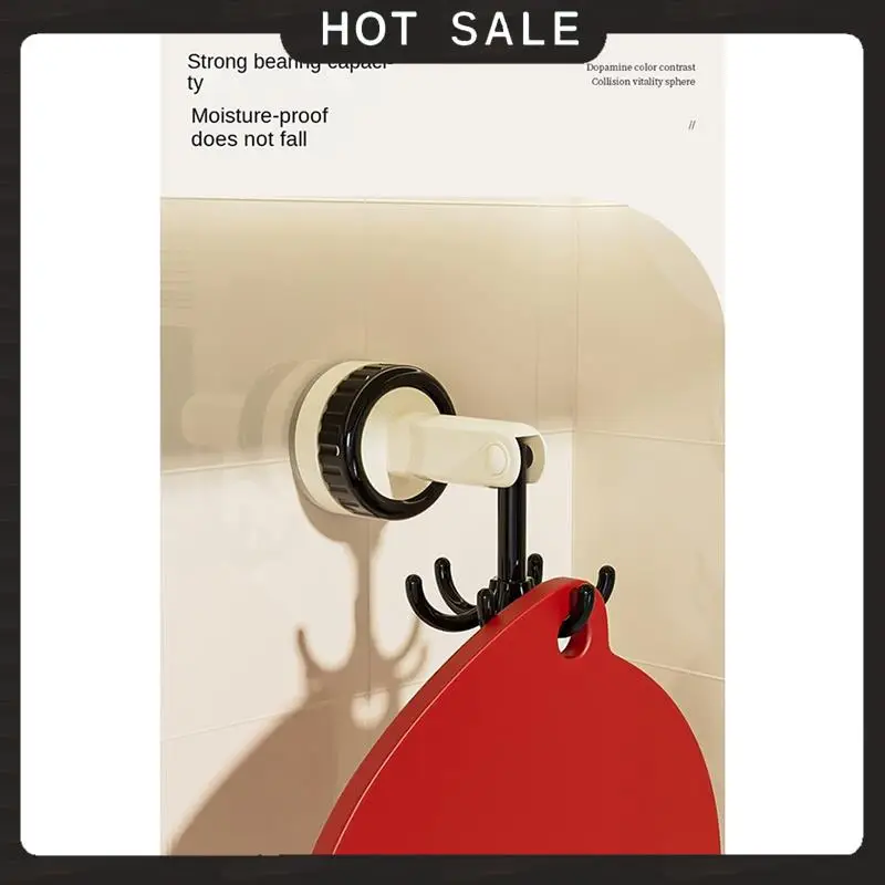 

24-Hour Delivery Six-Claw Hook Multi-Function Spatula Spoon Kitchenware Storage Rack Retro Suction Cup Seamless Wall Hanging