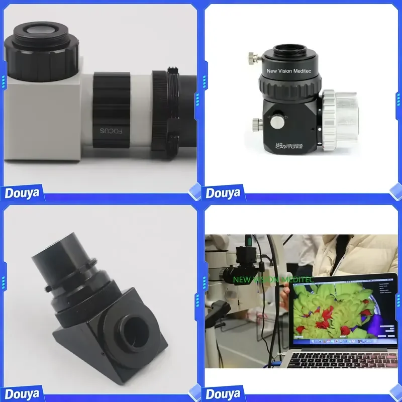 New Vision OEM ODM Microscope Instrument 1-Year 1080P Resolution Beam Splitter Video Camera Adapter Metal 110V/220V