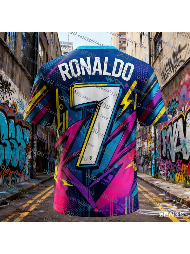 Nouveauté édition spéciale Ronaldos 7 maillot de Football surdimensionné sport à manches courtes uniforme d'entraînement maillot de Football pour enfant/adulte