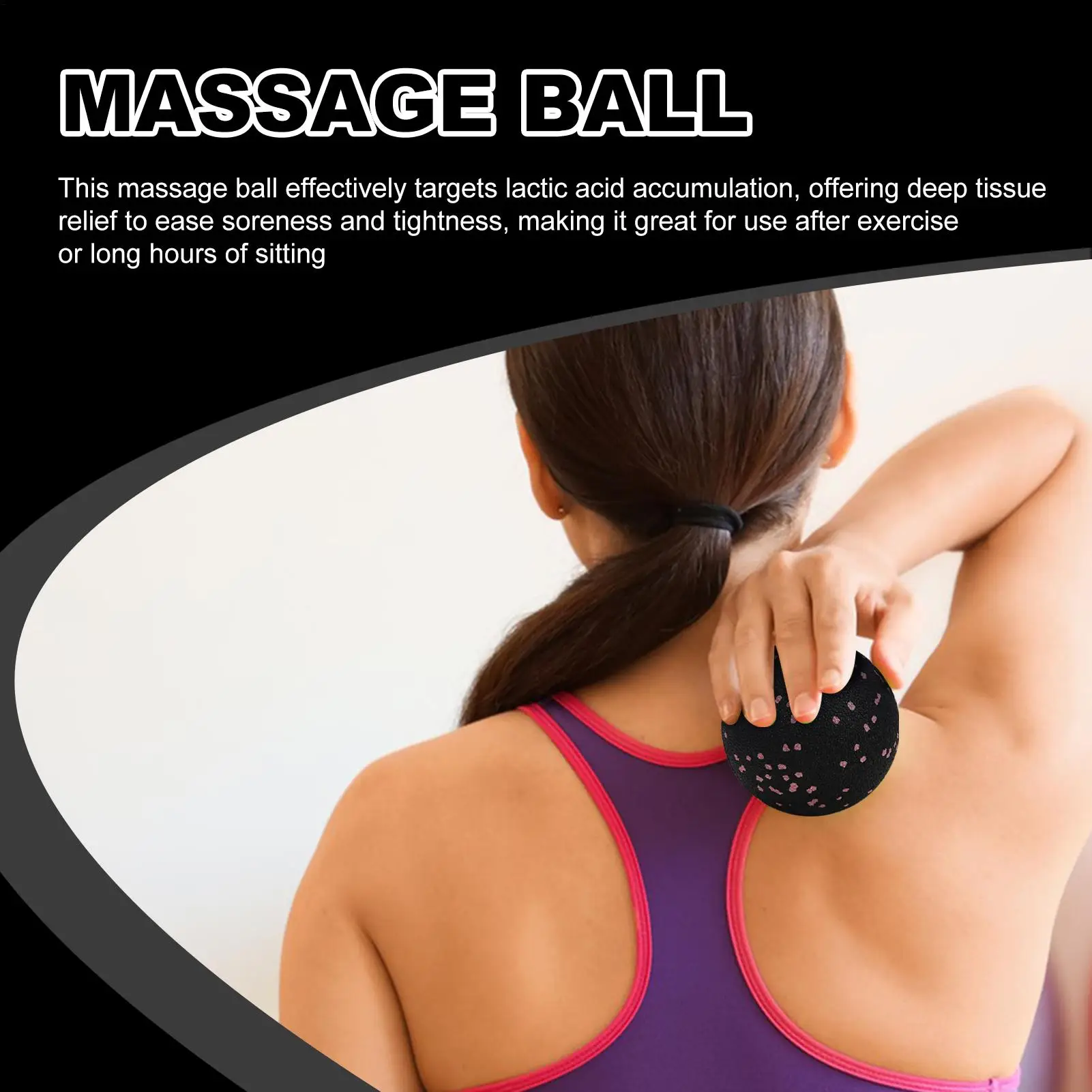 كرة تدليك محمولة يدوية مدلك أداة تدليك القدم للنساء نعال العضلات والرقبة الاسترخاء الرعاية المنزلية الصالة الرياضية اليوغا السفر #5