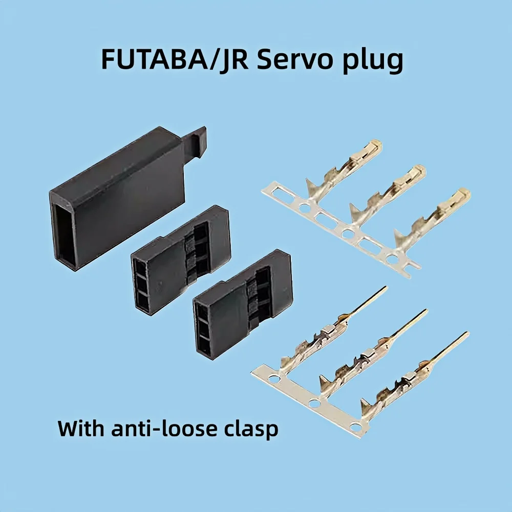 Servo Plug Plated Real Gold New Anti-Loose Buckle FUTABA/JR Model Aircraft DuPont Head Wiring Model Airplane and Car Parts