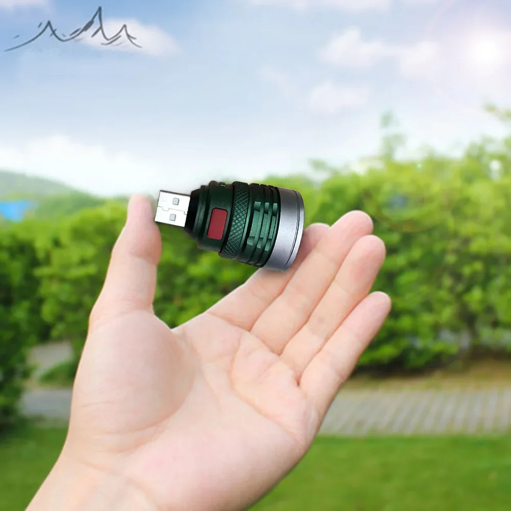 USB Taschenlampe Mini Taschenlampe Aluminium Legierung Starkes Licht LED Lichter Beleuchtung Camping Lampe Laterne Angeln Wandern Füllen Lichter