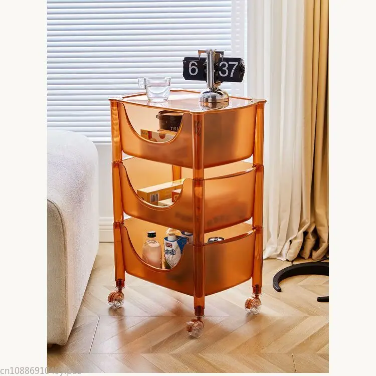 

Acrylic Multi-layer Shelf Snack Storage Multi-purpose Mobile Cart