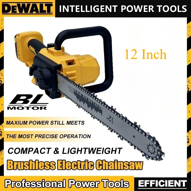 

Dewalt 12 Inch Dehydration Brushless Chain Saw with Automatic Oiler Cordless Chainsaw for Tree Cutting and Logging Electric Saw
