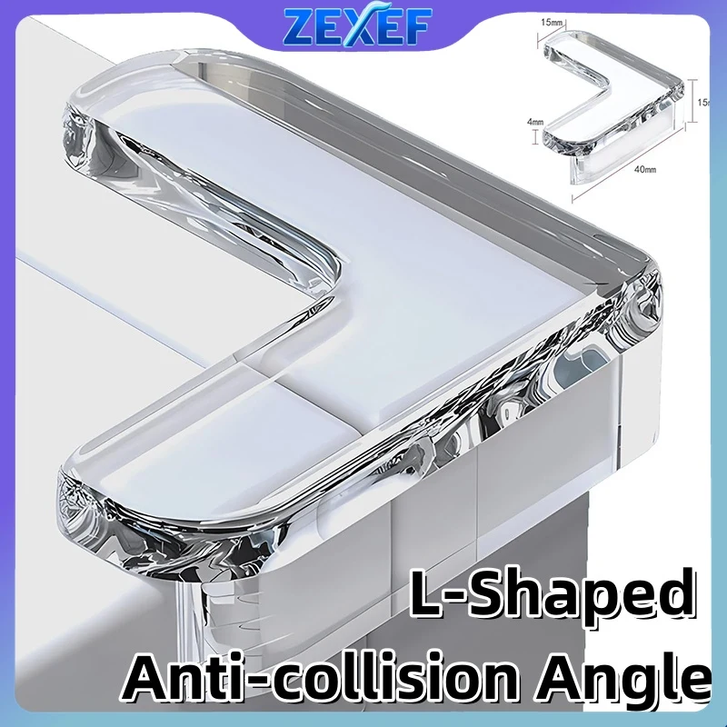 ZEXEF Protezione angolare da tavolo trasparente Angolo anticollisione Copertura protettiva morbida Accessori di sicurezza per angolo finestra tavolo