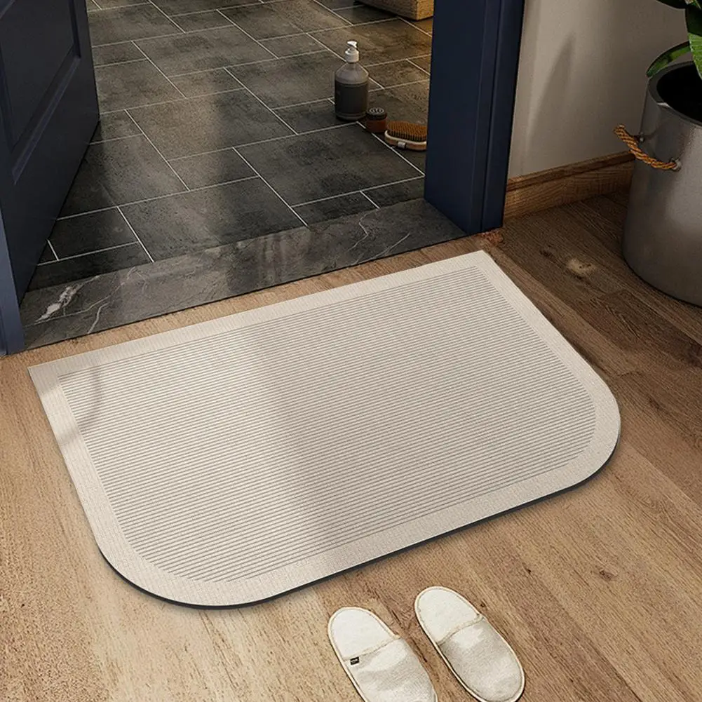 Diatom Mud Bath Mat Quick Dry Absorbent Bath Mat with Non Slip Rubber Backing for Bathtubs Showers Thin Bathroom Rug