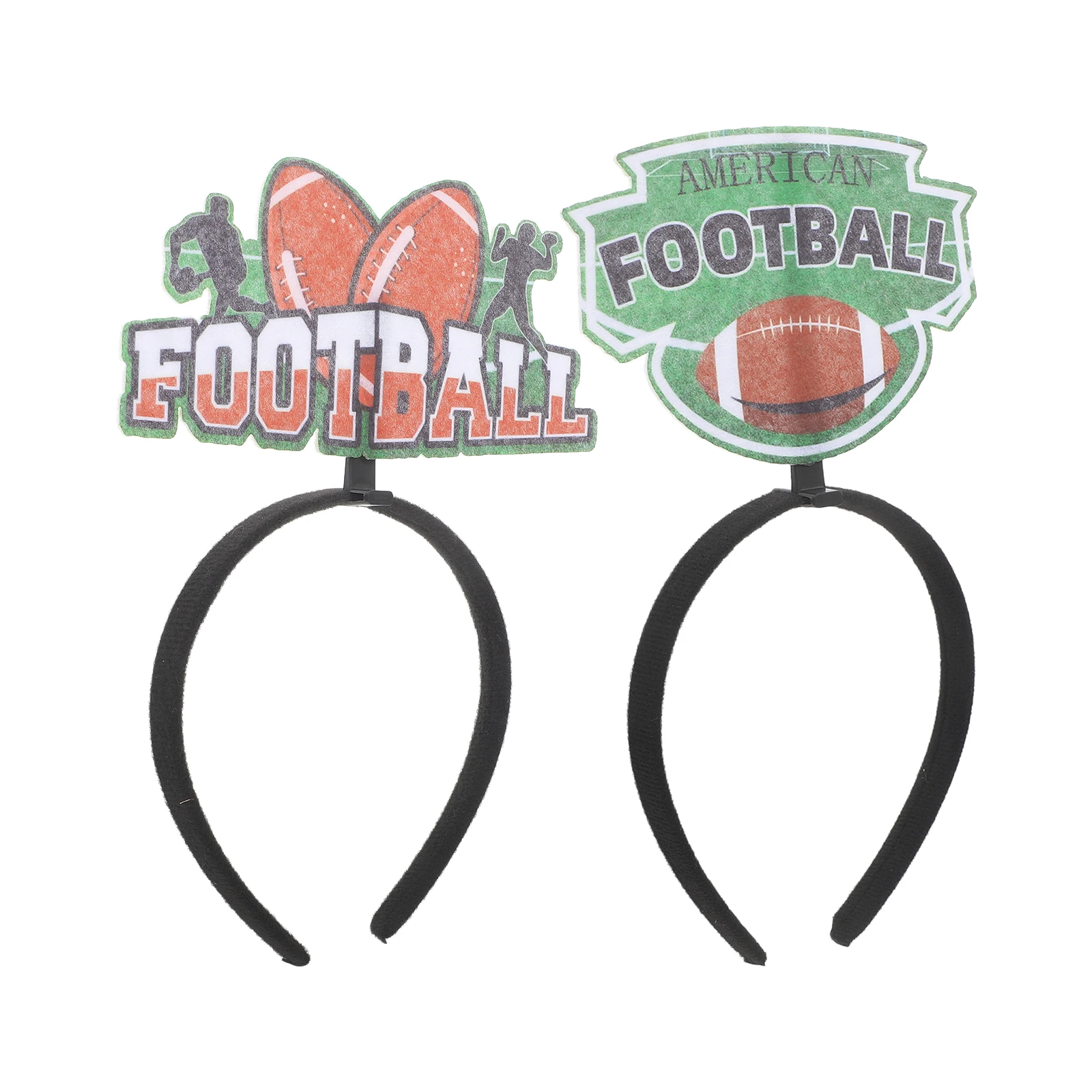 

2Pcs American Football Rugby Headband Party Hair Accessories Lightweight Sport Fans Hairband for Competition Football Hair Hoops
