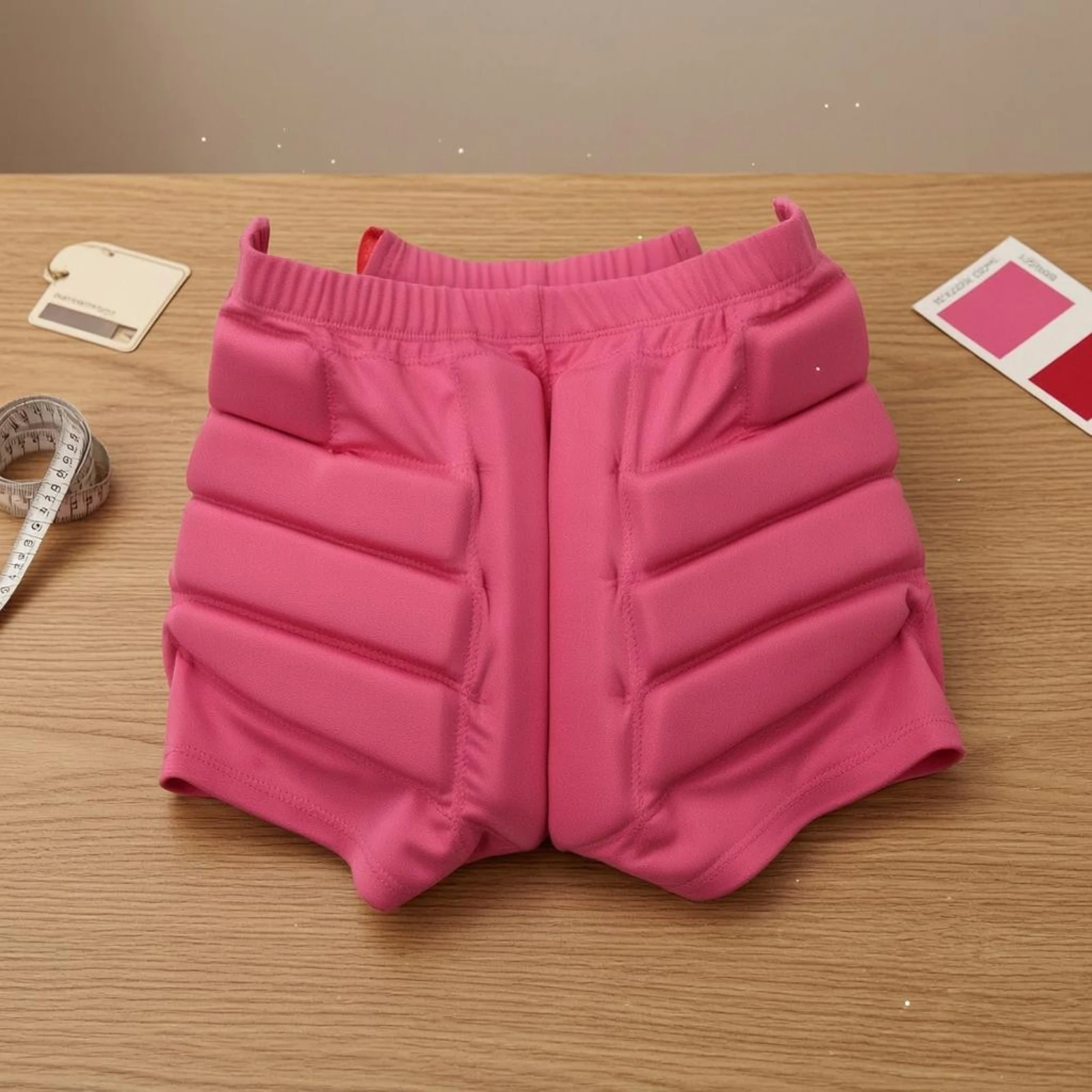 Padded Skating Shorts Elastic Waistband Hip Protector Shorts Tailbone Padded Pants Pink Sports Gear Lightweight