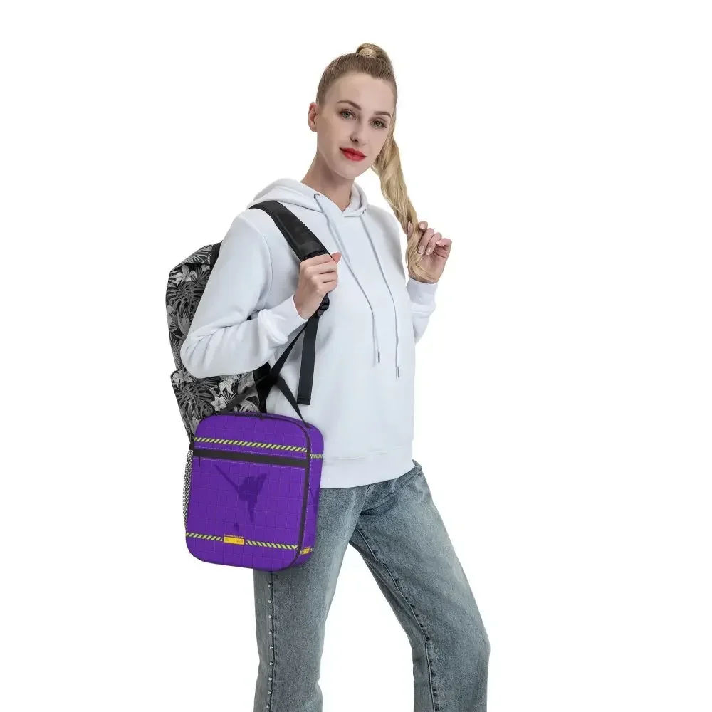 Lunch Boxes Anime EVA-01 Ikari Shinji Mecha Merch Neon Genesis Cartoon Lunch Food Box Harajuku Thermal Cooler Bento Box For Work