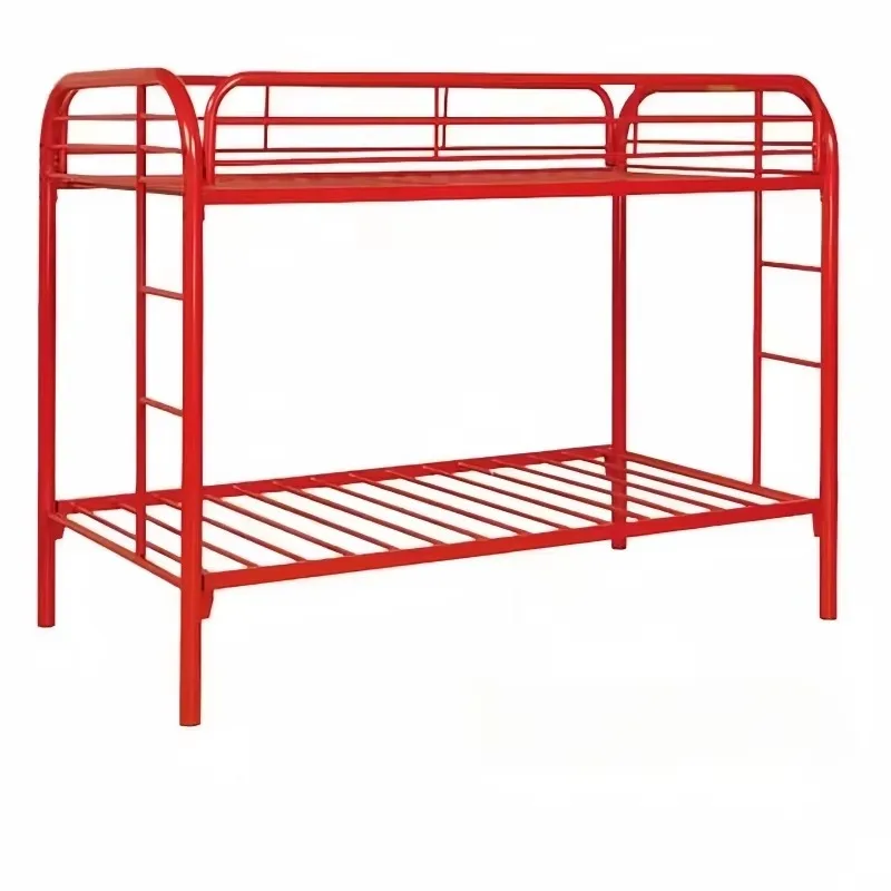 Durable Cheap Price Wrought Metal Steel Pipe Bunk Bed Adult Bunk Bed Customize Steel School Apartment Double Bunk Bed
