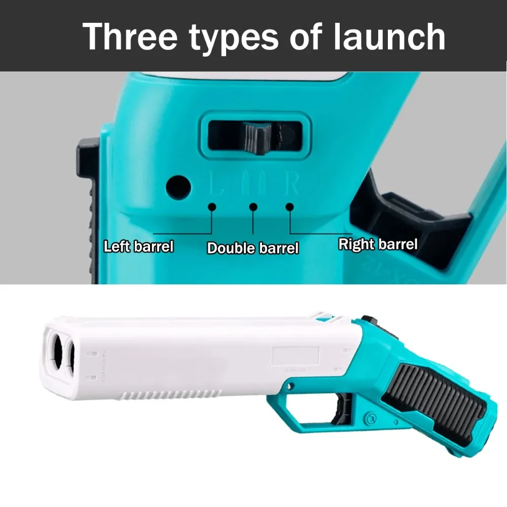 Dubbel vat EVA Soft Bullet Toy Gun Shell Gooien Kort pistool Buitenspeel Schietspel Kerstcadeau voor kinderen