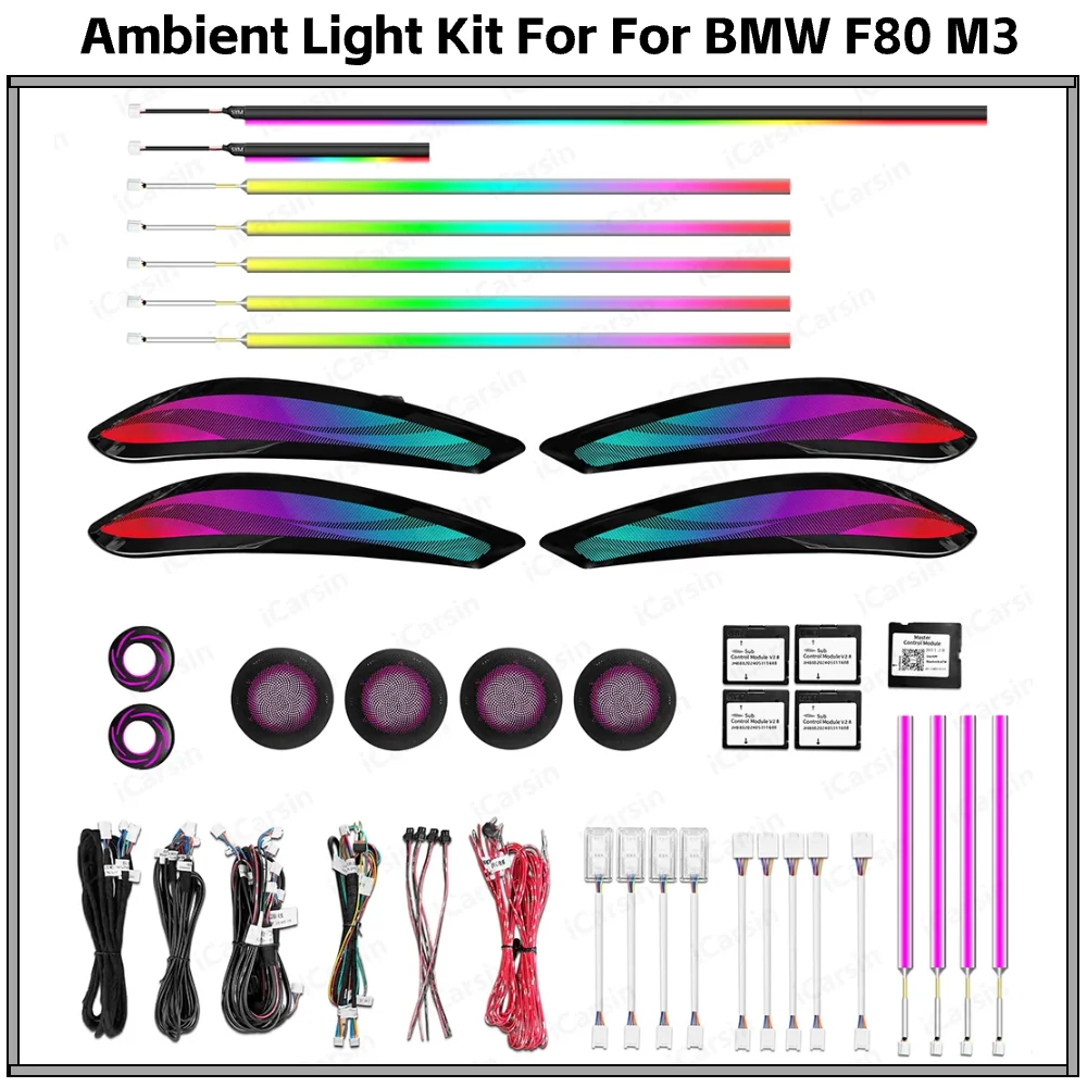 

Upgrade 256 Colors Symphony LED Car Interior Ambient Lighting for BMW M3 F80 Atmosphere Strip Decoration Accessories
