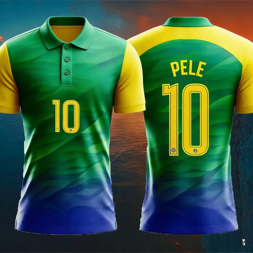 2027 Edition Football Star Commemorative Polo Shirt - 3D Printing - Breathable And Quick-Drying - Suitable For All Seasons