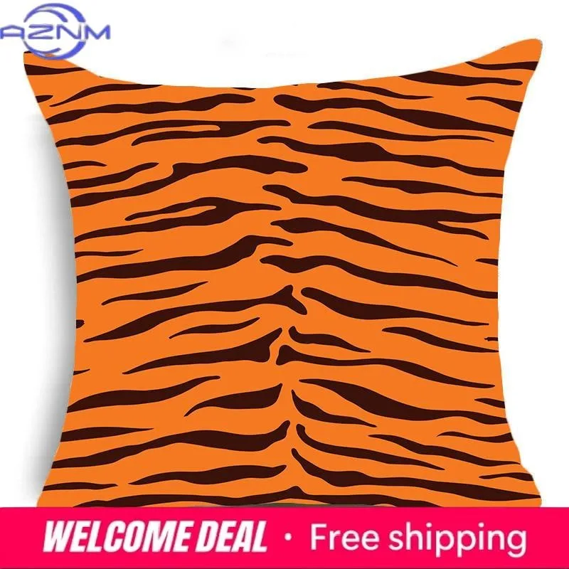 Animal Print Throw Pillow Case Leopard Tiger Zebra Cow Snake Cushion Covers for Home Sofa Chair Decorative Pillowcases