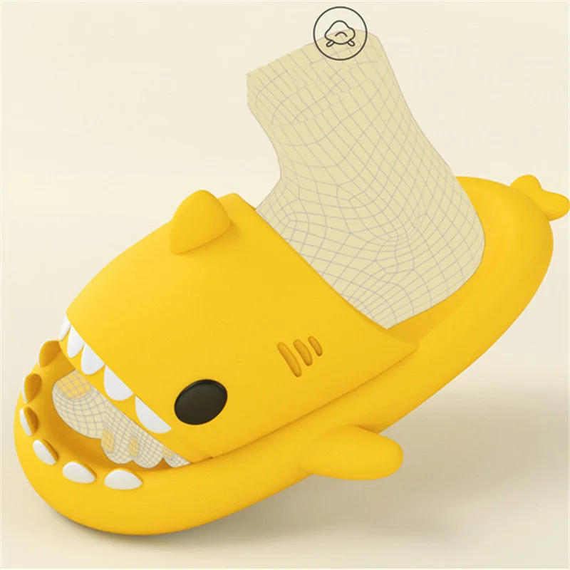 Eyriphy-Sandales Requin pour Enfants, Chaussures de Plage Mignonnes, Diapositives de Maison Décontractées, Semelle Plate et Souple, Pantoufles Confortables de Dessin Animé, Mode d'Été