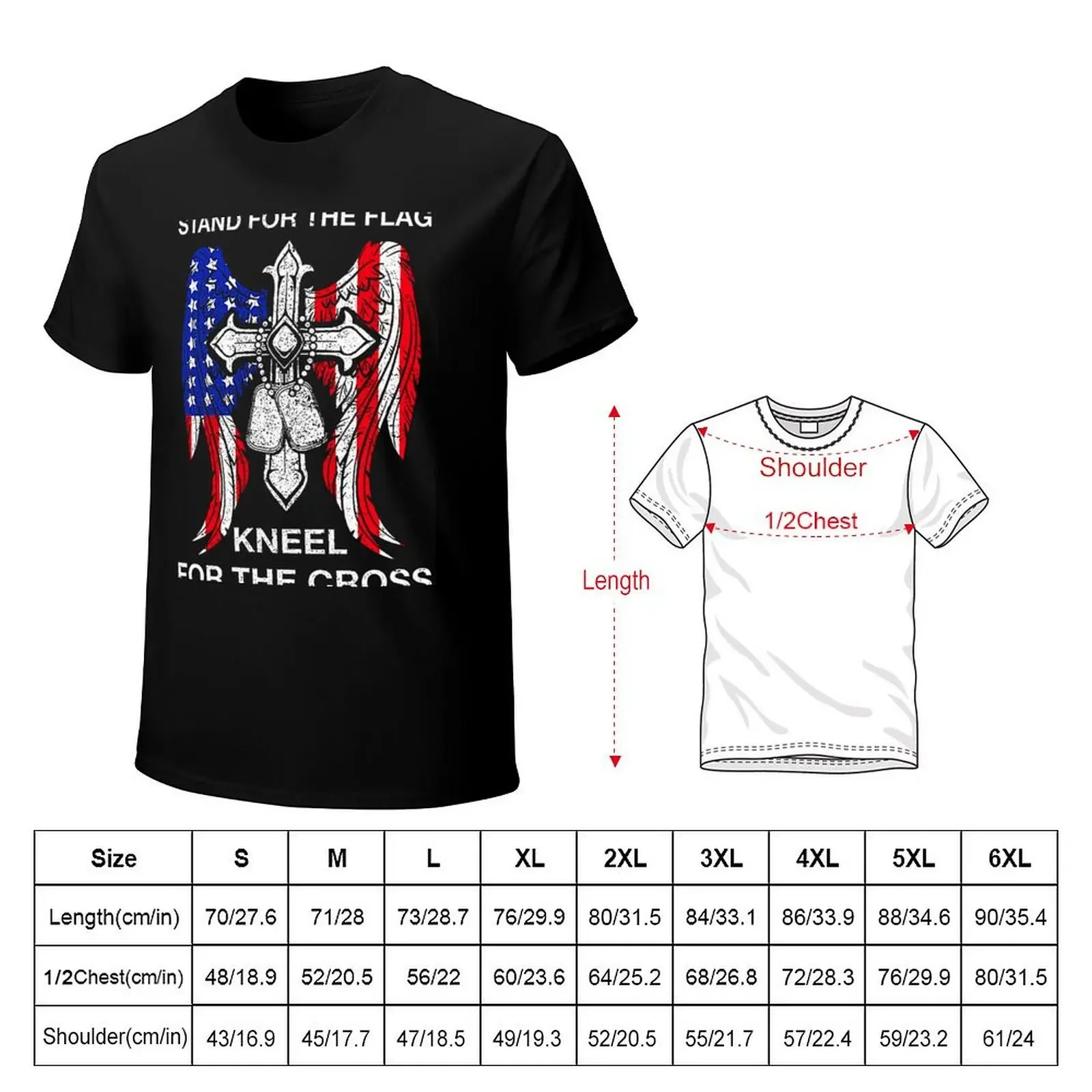 Stand For The Flag Kneel For The Cross T-Shirt hippie clothes cheap stuff mens t shirt