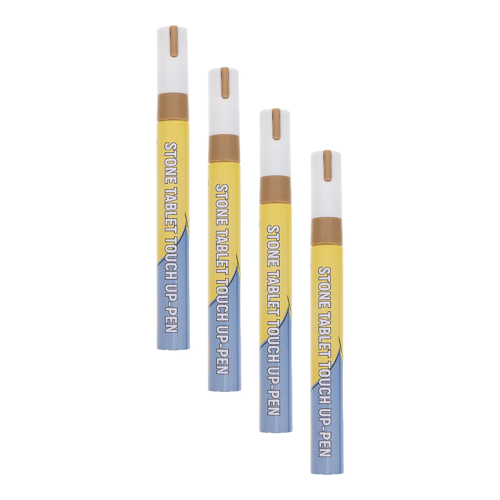 4Pcs Headstone Repair Pen Gold Paint Marker Waterproof Outdoor Stone Touch-Up Pen for Gravestone Engraving Letter Restoration