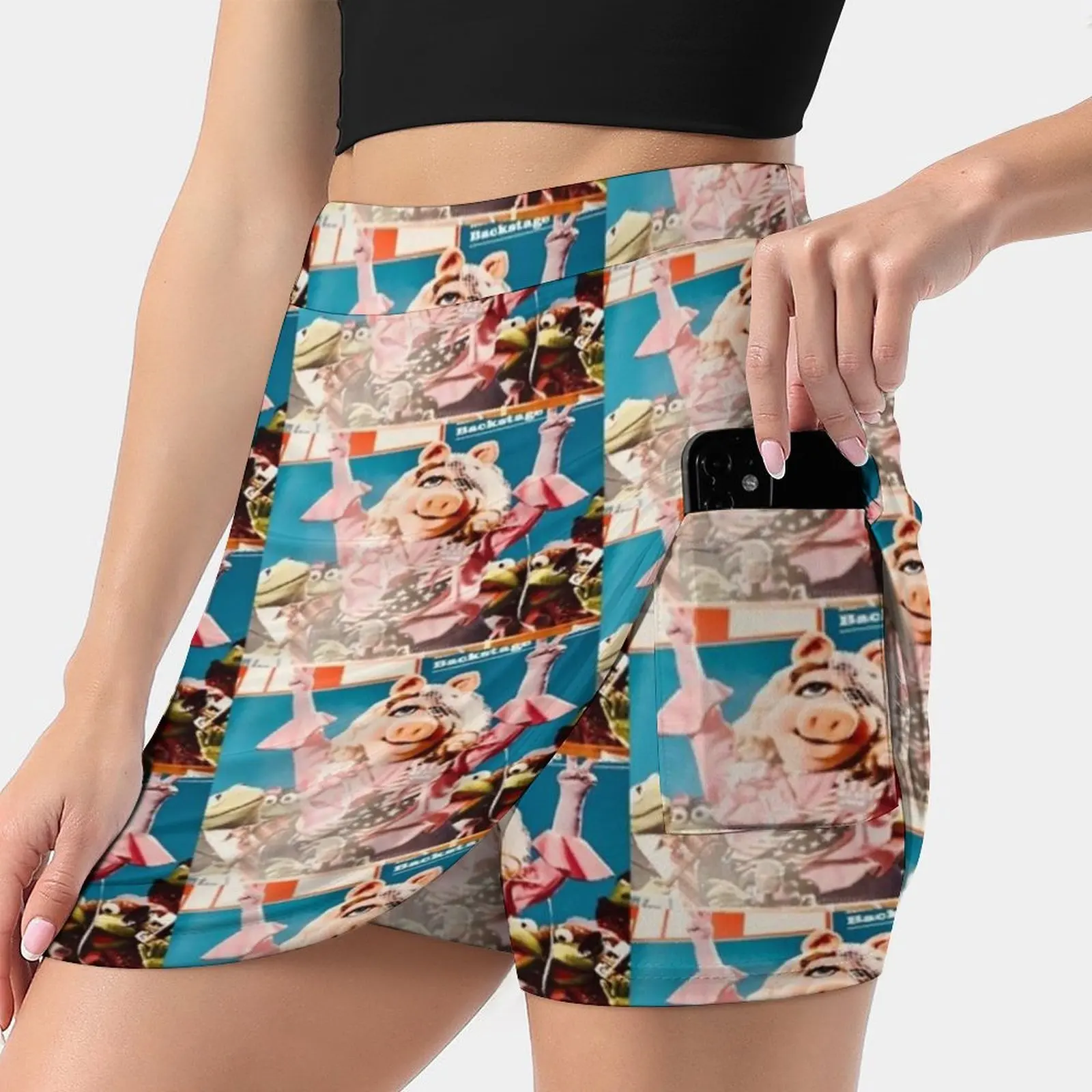 Miss Piggy For President! Women's skirt With Hide Pocket Tennis Skirt Golf Skirts Badminton Skirts Running skirts Miss Piggy