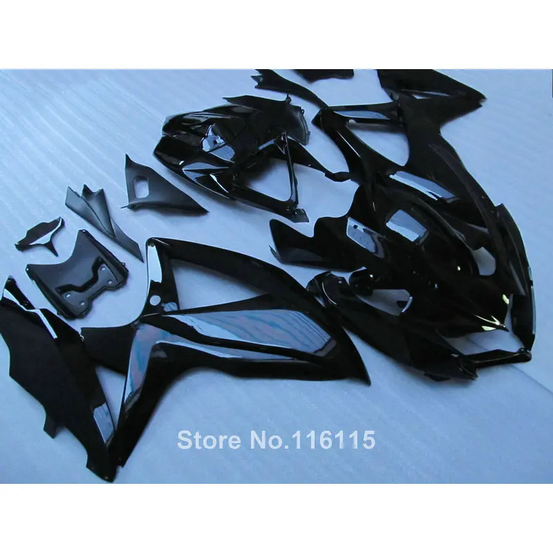 

New Injection fairing kit for SUZUKI K8 GSXR 600 700 2008 2009 2010 GSXR600 GSXR750 08 09 10 all black plastic fairings X