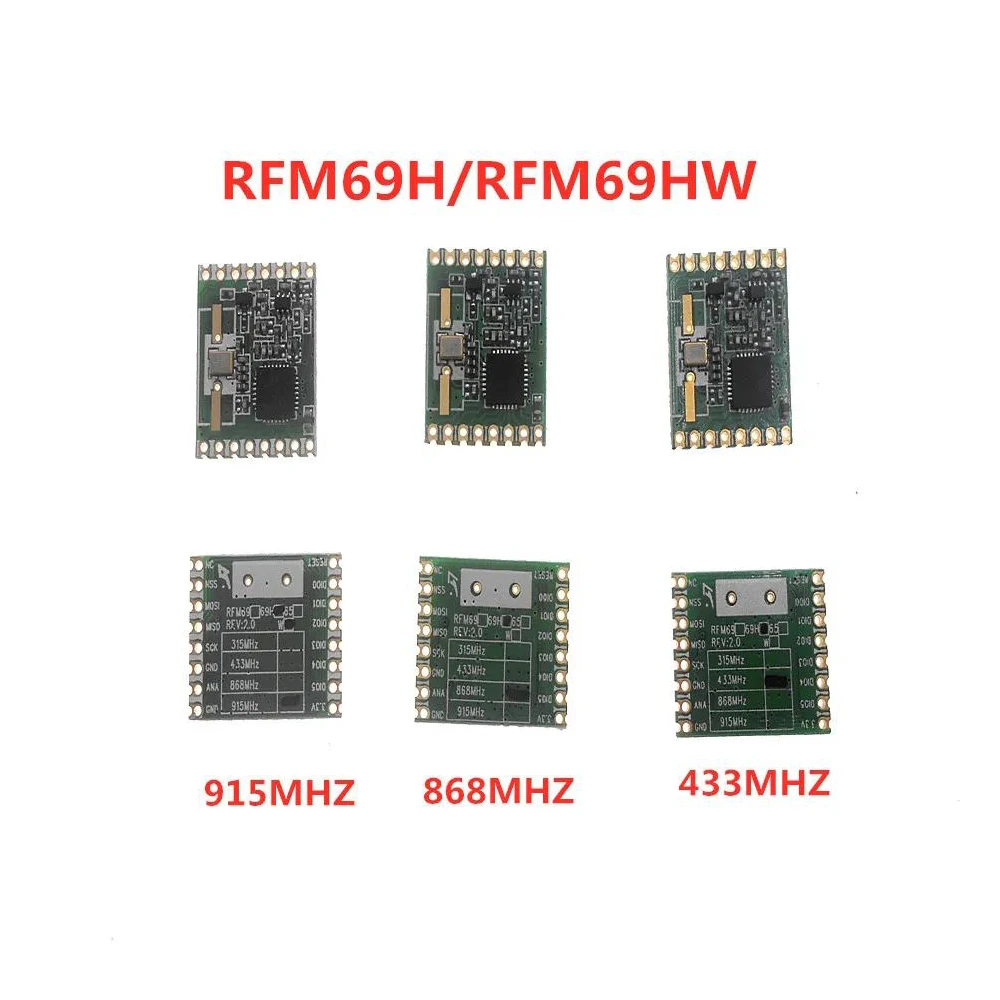 100PCS RFM69HW RFM69H 433MHZ 868MHZ 915MHZ Transceiver Module High Integrated Wireless Module SPI Interface