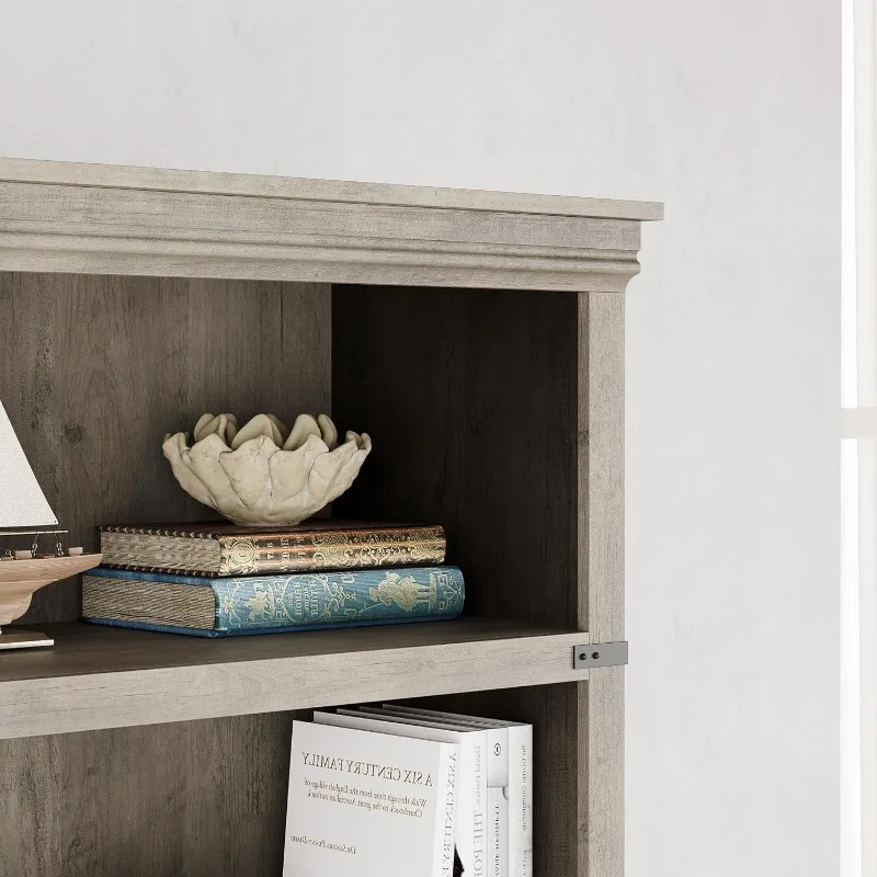 5-story bookshelf, Farmhouse bookshelf, 71 "high Bookshelf Wooden 5-story bookshelf (gray, 67.4" high x 31.5 "wide x 12.8" deep)