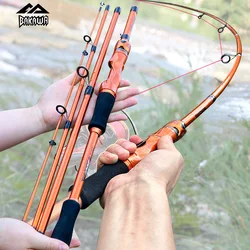 BAKAWA 4 Sections Fishing Rod 1.8m 2.1m Spinning Casting Fast Light Lure Pole Bait Carp Feeder Saltwater Freshwater Tackle