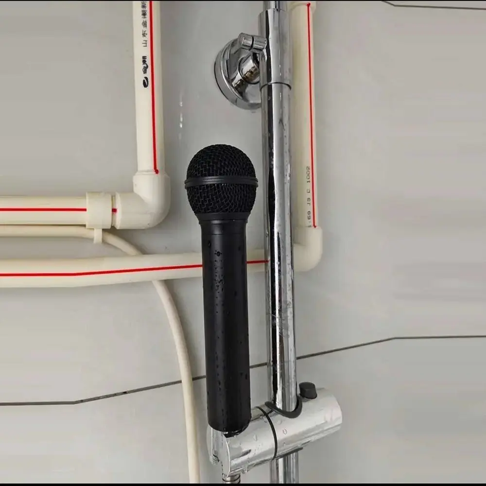 New High-pressure Microphone-shaped Shower Head Aluminum Alloy Durable Showerhead Creative Funny Shower Sprayer Bathroom