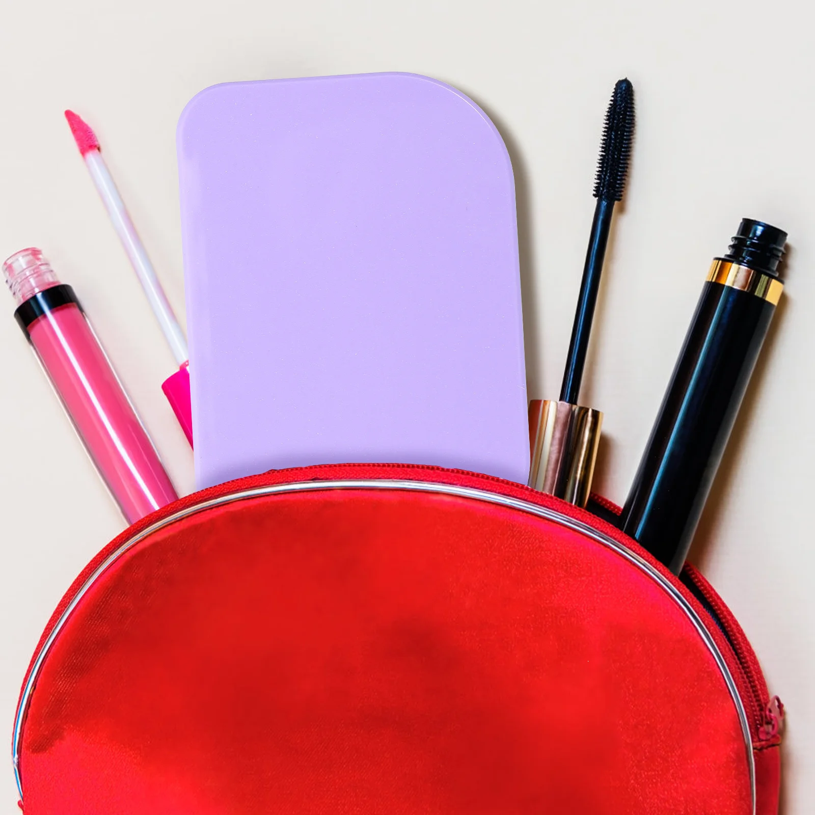 

LED Eyelash Storage Box Compact Flip-Top False Eyelash Case with Mirror Portable Organizer for Travel Daily Makeup