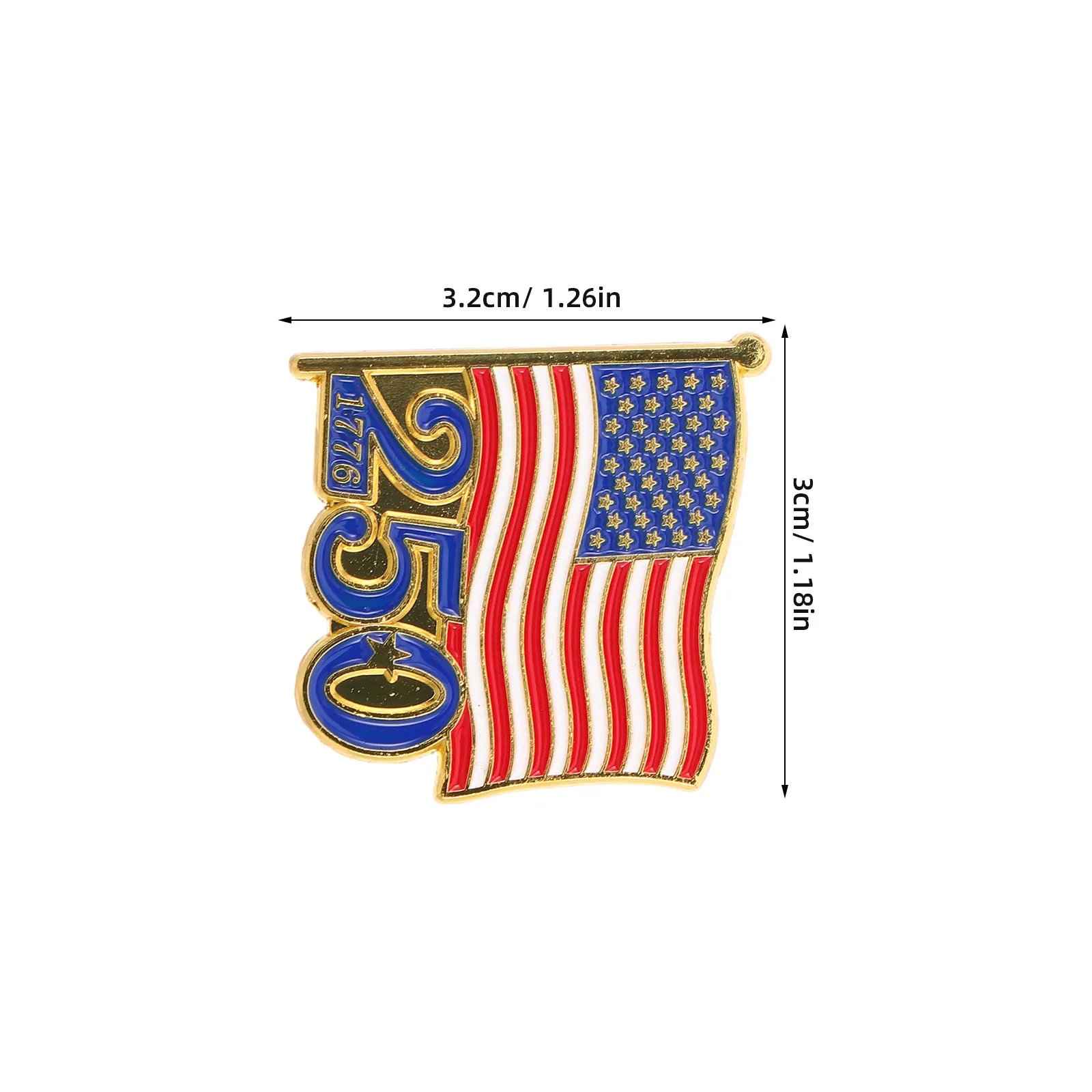 2pcs American Flag Lapel Pins – Patriotic Badge Set for Independence Day, Veterans Day & 250th Anniversary
