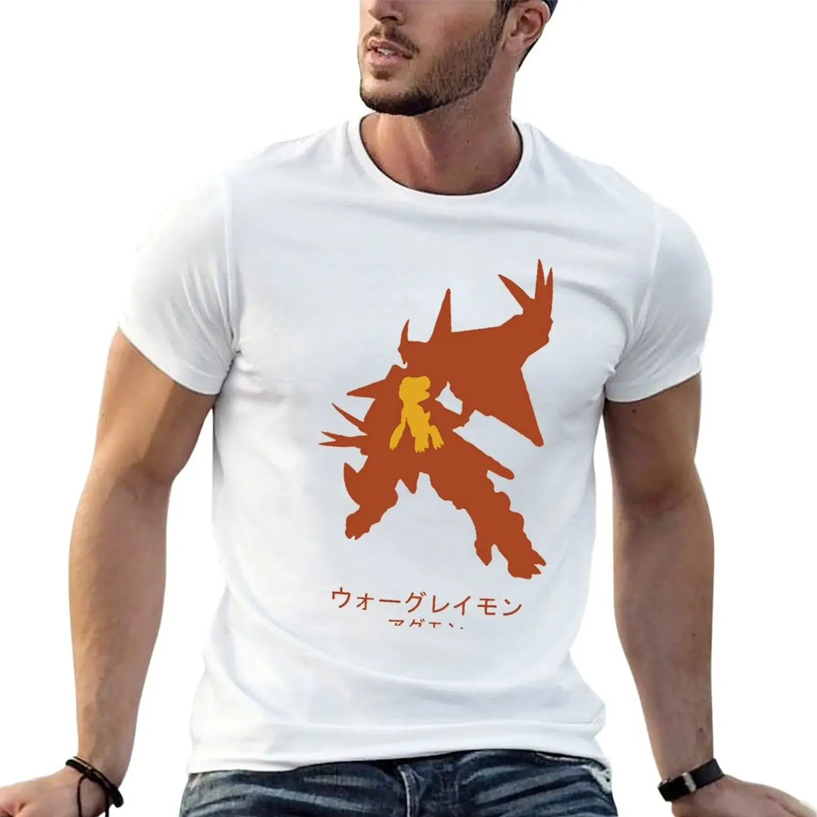 Agumon Siluet Mega Digimon T-Shirt man t shirt vintage clothes Men's t-shirts