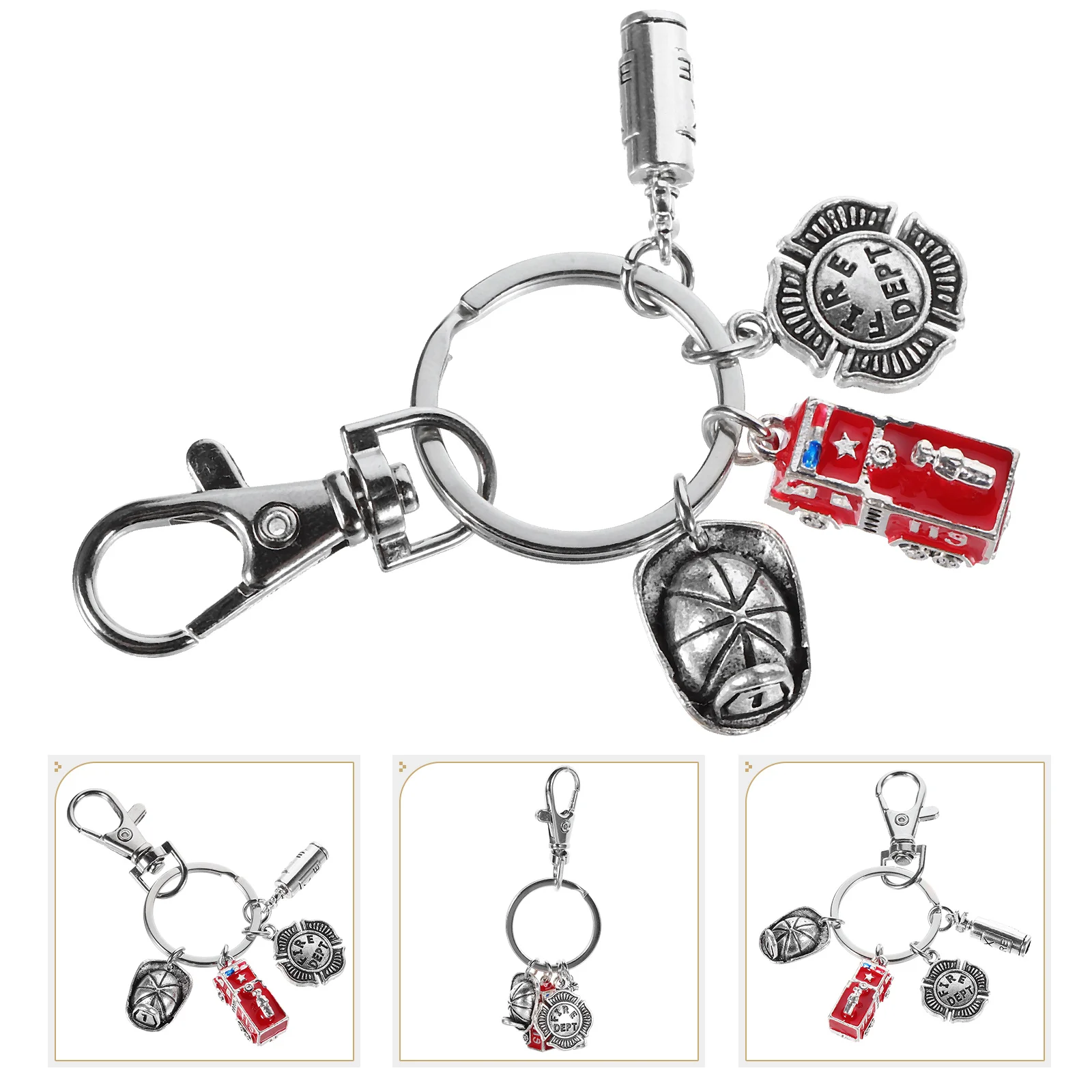 Key Fob Firefighter Safety Equipment Keychain for Bulk Chains Women Fireman Gifts Miss