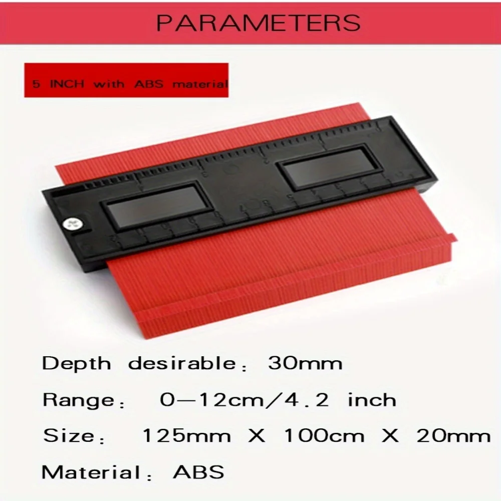 Contour Gauge Duplicator Ceramic Tile Carpet Cutting Template Profile Measuring Angle Ruler Contour Duplicator Woodworking Tools