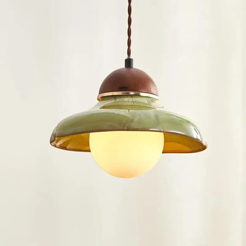 

Vintage Bowl Pendant Light Green Ceramic Ceiling Light for Dining Living Room Bedroom Bar Kitchen Island Homestay Hanghing Lamp
