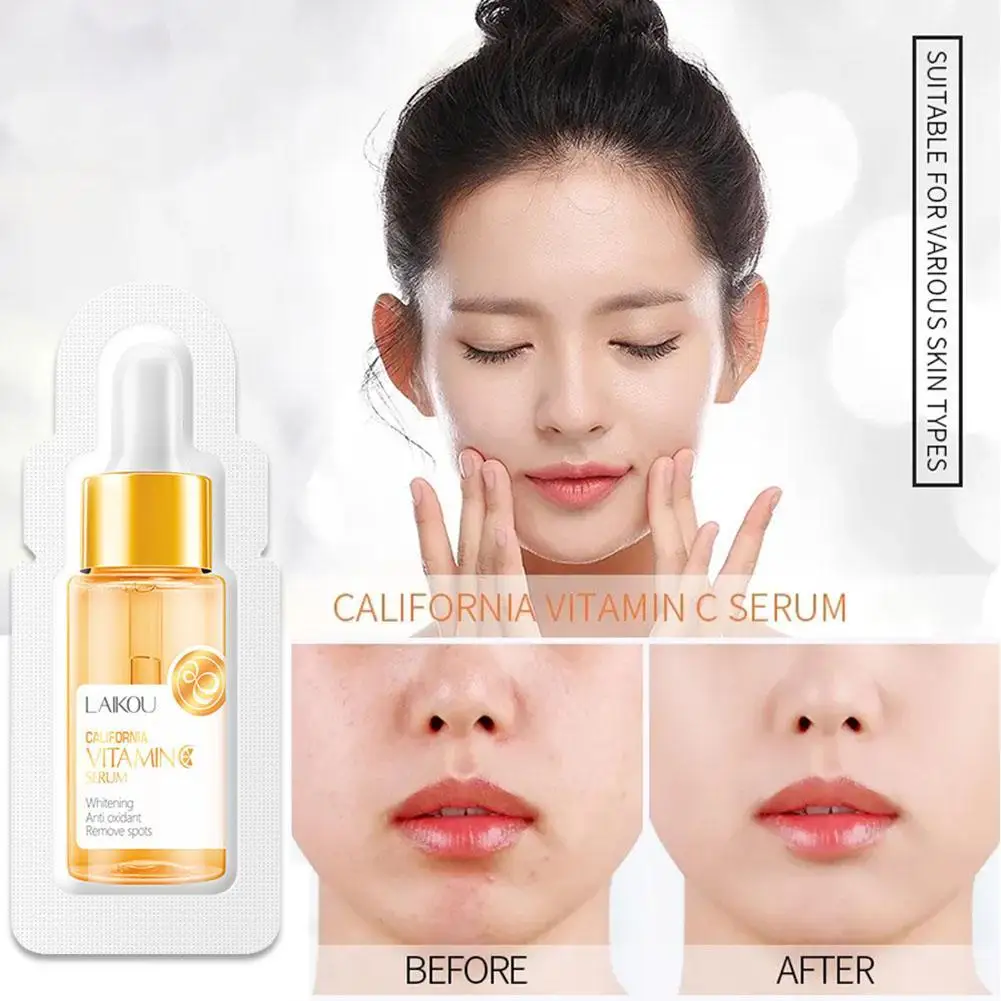 1 Stuk Laikou Serum Japan Essence Anti-Aging Hyaluronzuur Puur 24K Goud Whitening Vitamine C Anti Rimpel Gezicht Serumverzorging Huid