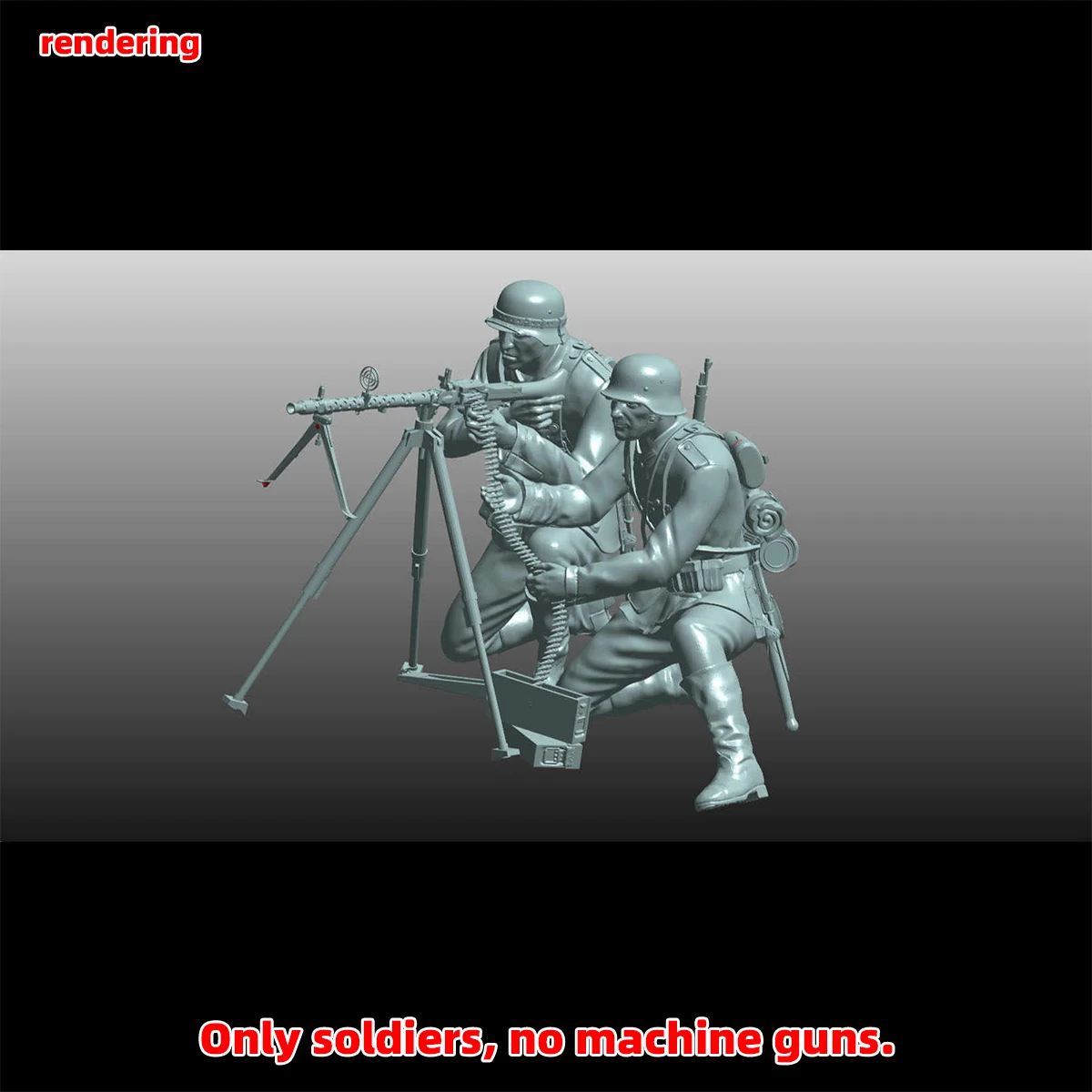 1/35 1/48 1/72 Maßstab Modellbausatz 3D Harz Miniatur-Soldatenfiguren Deutscher Maschinengewehrschütze Unbemalt Unmontiert Diorama – Detail 2